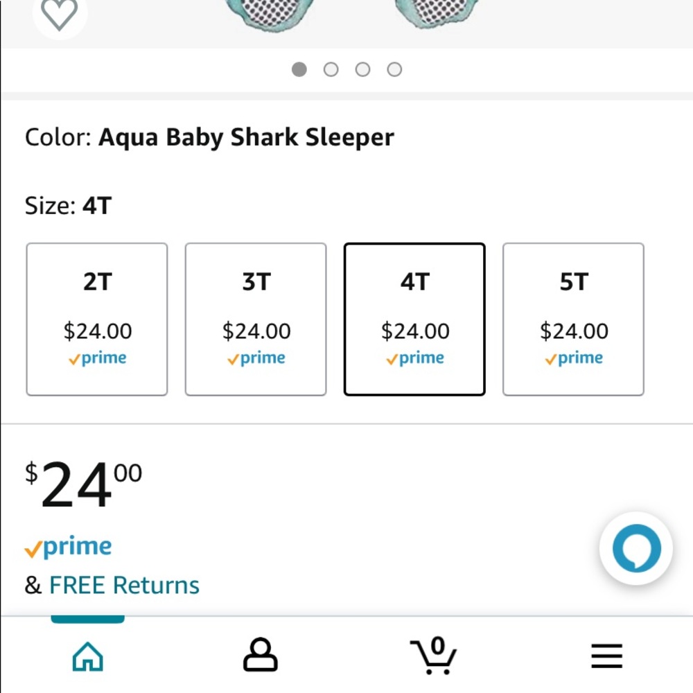 Nickelodeon Pink Fong Baby Shark fleece footed pajamas Size 4T - Picture 7 of 7